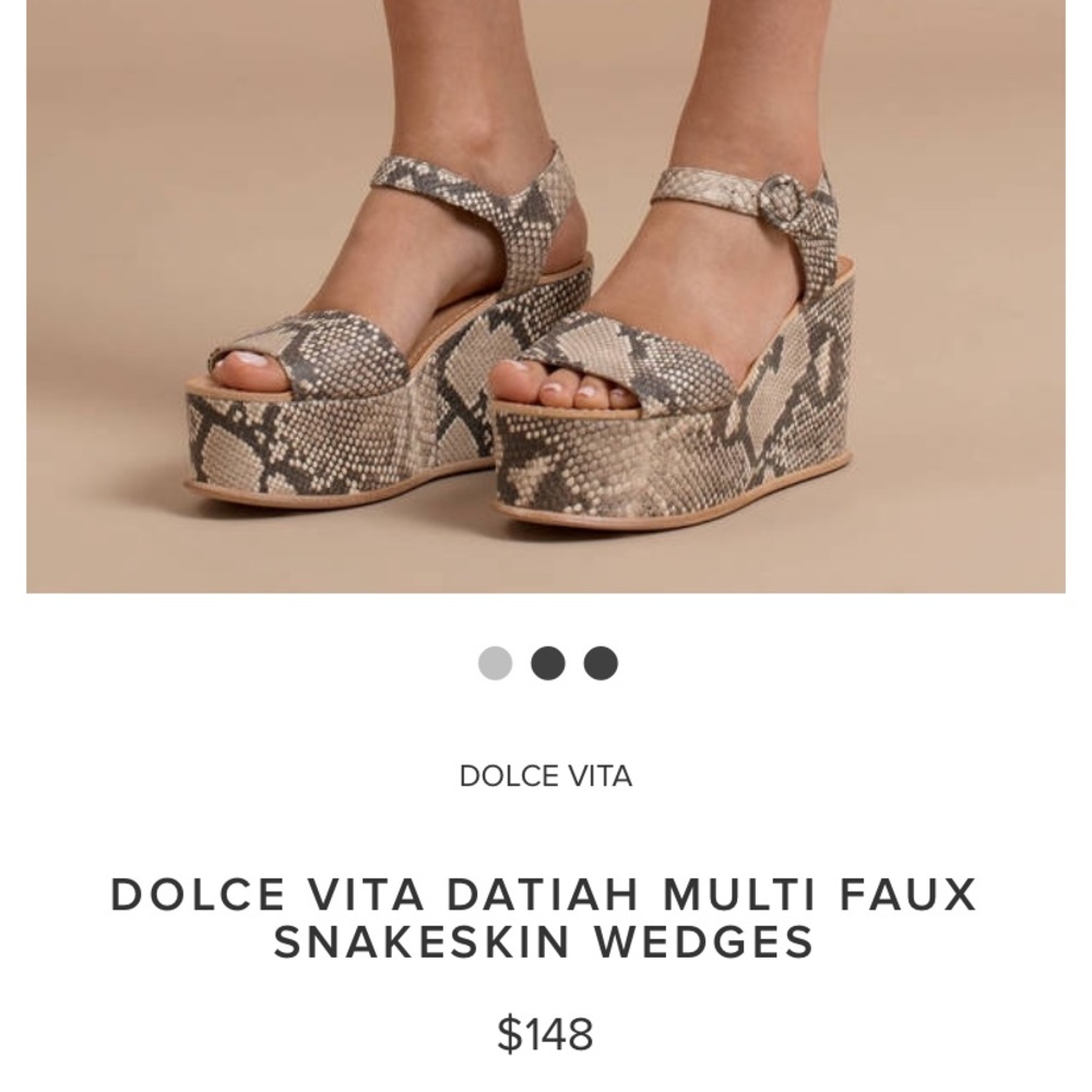 DOLCE VITA Snake skin Datiah wedges NIB VARIOUS